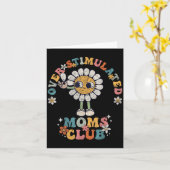 Overstimulated Moms Club Groovy Funny Mothers Day  カード (黄色い花)