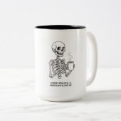 OVERSTIMULATED & UNDERCAFFEINATED COFFEE MUG ツートーンマグカップ (正面右)