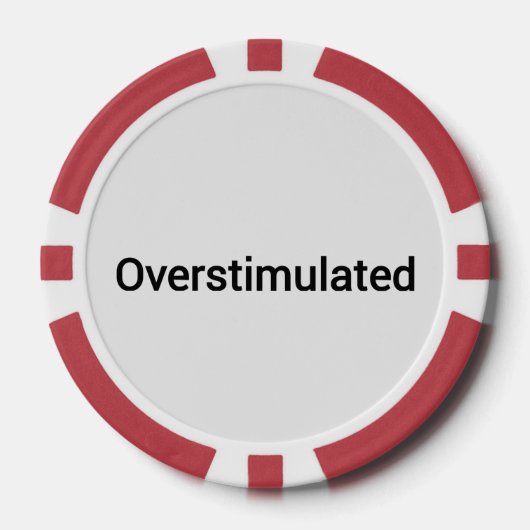 overstimulated word text ポーカーチップ (正面)