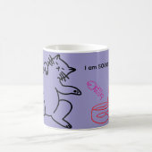 Overstuffed Cat on Purple Mug コーヒーマグカップ (中央)