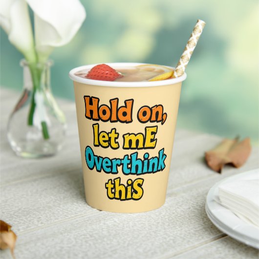 Overthink This Gradient: A Life Typographical Tip 紙コップ (インサイチュ)