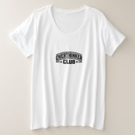 OVERTHINKER CLUB - ヴィンテージストリートウェアのタイポグラフィ プラスサイズTシャツ