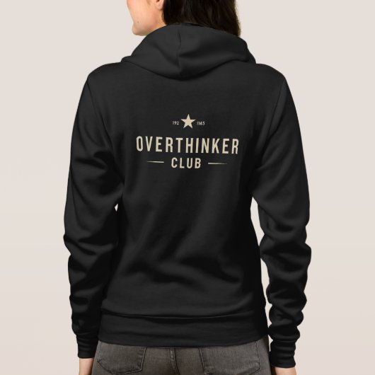 Overthinker Club Vintage Typography パーカ (裏面)