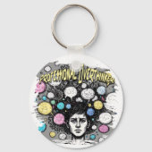 overthinker funny design キーホルダー (正面)
