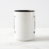 Overthinker Mode On Funny Stress Anxiety ツートーンマグカップ (中央)