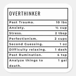 Overthinker Recipe スクエアシール