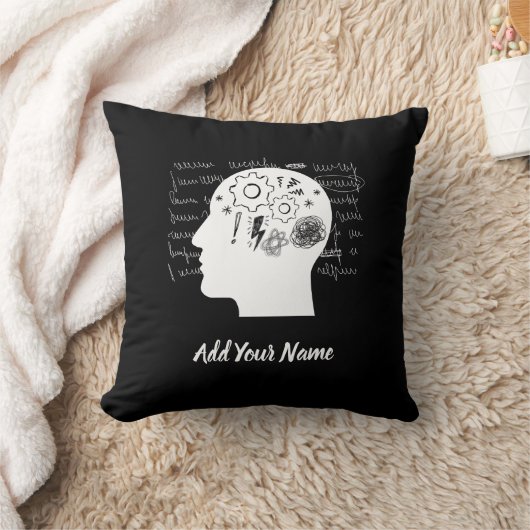 Overthinker Throw Pillow クッション (ブランケット)