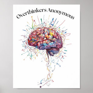 Overthinkers Anonymous - 考え Spiral HQ ポスター