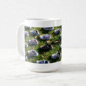 Overthinkingマラソンのマグ コーヒーマグカップ (正面左)