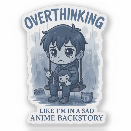 Overthinking シール (正面)