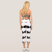 Overthinking Brain Cartoon Mental Health Art カプリレギンス (裏面)