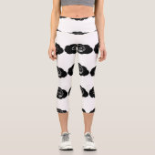 Overthinking Brain Cartoon Mental Health Art カプリレギンス (正面)