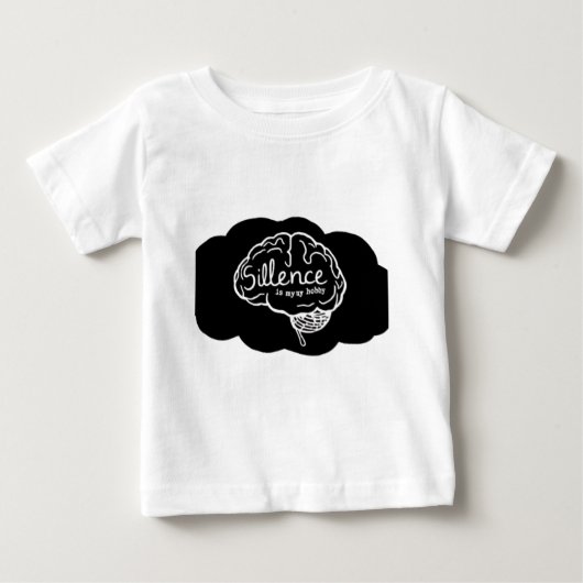 Overthinking Brain Cartoon Mental Health Art ベビーTシャツ (正面)