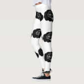 Overthinking Brain Cartoon Mental Health Art レギンス (左)