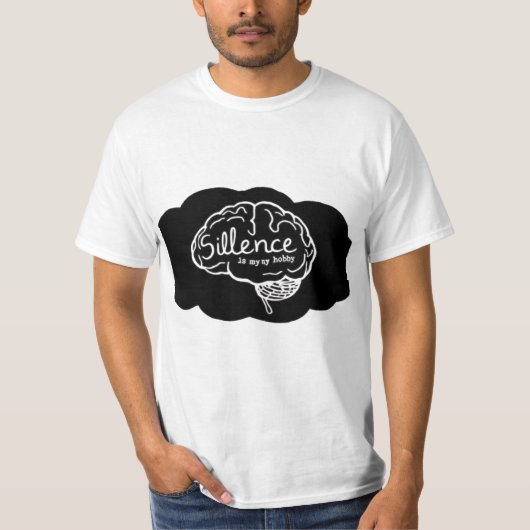 Overthinking Brain Cartoon Mental Health Art Tシャツ (正面)