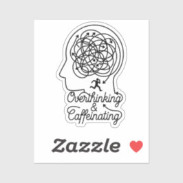 Overthinking & Caffeinating Maze Head シール