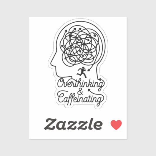 Overthinking & Caffeinating Maze Head シール (シート)