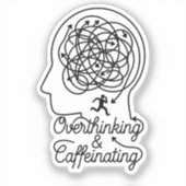 Overthinking & Caffeinating Maze Head シール (正面)
