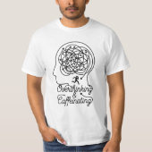 Overthinking & Caffeinating Maze Head Tシャツ (正面)