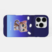 Overthinking Cat Case – Cute Kawaii Cat Design iPhoneケース (裏面横)