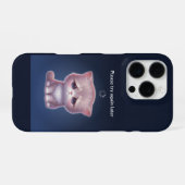 Overthinking Cat Phone Case – Cute Aesthetic iPhoneケース (裏面横)
