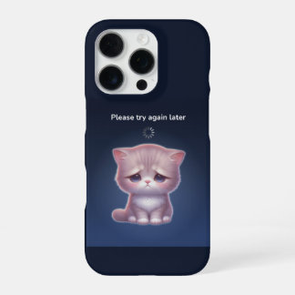Overthinking Cat Phone Case – Cute Aesthetic iPhone 16 Proケース