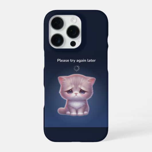 Overthinking Cat Phone Case – Cute Aesthetic iPhoneケース (裏面)