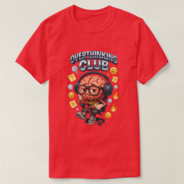 Overthinking Club おもしろい Brain Emoji Cartoon Tシャツ