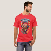 Overthinking Club おもしろい Brain Emoji Cartoon Tシャツ (正面フル)