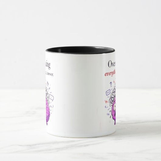 Overthinking Everything Since Forever Mug マグカップ (中央)