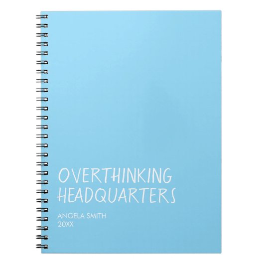 Overthinking Headquarters – Funny Overthinker Note ノートブック (正面)