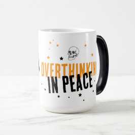 Overthinking in Peace – Zen Skeleton Spooky Season モーフィングマグカップ