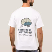 Overthinking Killed My Vibe Funny Anxiety Quote T- Tシャツ (裏面)