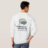 Overthinking Killed My Vibe Funny Anxiety Quote T- Tシャツ (裏面フル)