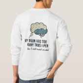 Overthinking Killed My Vibe Funny Anxiety Quote T- Tシャツ (裏面)