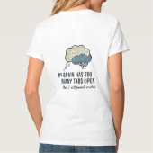 Overthinking Killed My Vibe Funny Anxiety Quote T- Tシャツ (裏面)