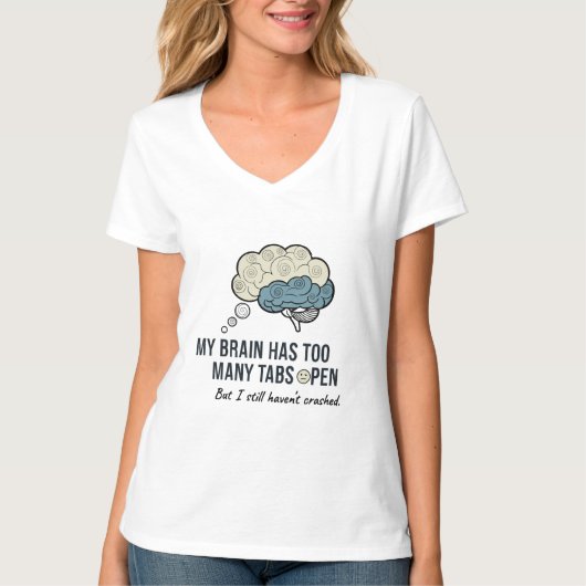 Overthinking Killed My Vibe Funny Anxiety Quote T- Tシャツ (正面)
