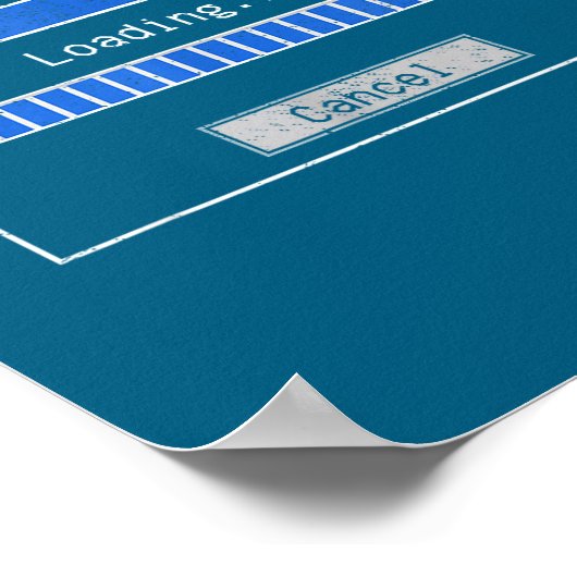 Overthinking Loading Funny Tech Humor Quote ポスター (角)