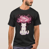 Overthinking Mind Cosmic Chaos Cat Tシャツ (正面)
