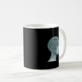 Overthinking Mind Mug • Modern Mental Noise Symbol コーヒーマグカップ (正面右)