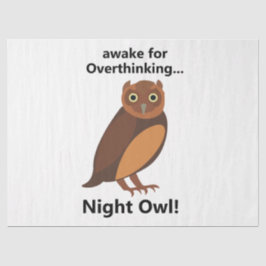 Overthinking Night Owl Funny 薄葉紙