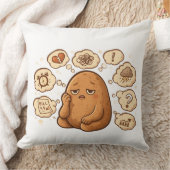 Overthinking Potato Persona Cartoon Mindful Art クッション (ブランケット)