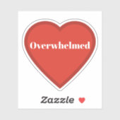 Overwhelmed Heart Sticker - Relatable Mood Sticker シール (シート)