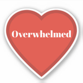 Overwhelmed Heart Sticker - Relatable Mood Sticker シール