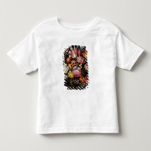 Ovoidのつぼの花の静物画 トドラーTシャツ (正面)