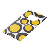 Ovvioブラックとイエロークレジットカードボトルオープナー クレジットカード栓抜き (正面アングル)