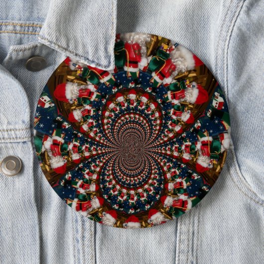 Owレトロのカラフルクリスマスプレゼントの作成 缶バッジ (インサイチュ)