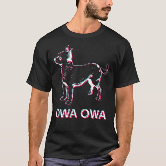 Owa ChihuahuaソーシャルメディアかわいいDを入手できるか Tシャツ (正面)