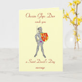 Owain Glyn Dwr、St Davidの日 カード (黄色い花)