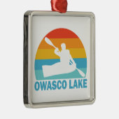 Owasco Lake New York Kayak メタルオーナメント (右)